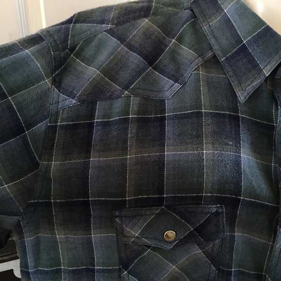 WRANGLER western pearl snap long sleeve 💯 cotton - Picture 2 of 8